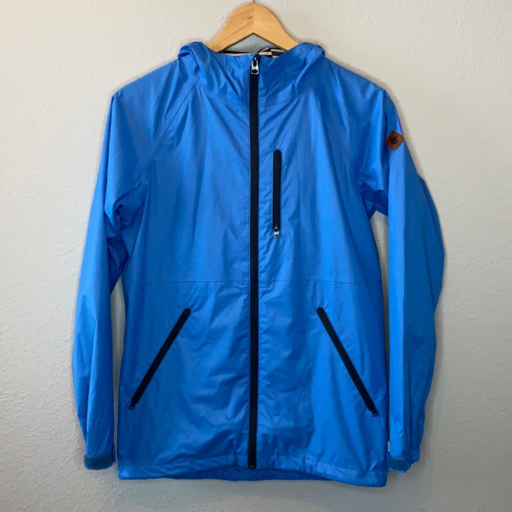 Burton Blue Rain Jacket Shell Packable Dryride L - image 1